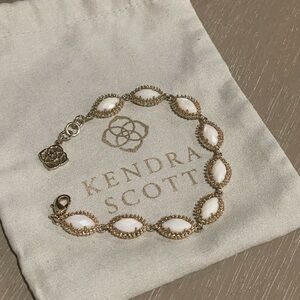 Kendra Scott Jana Gold and White Bracelet